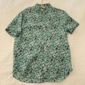 J. Crew 100% Linen Short Sleeve Button Down Shirt